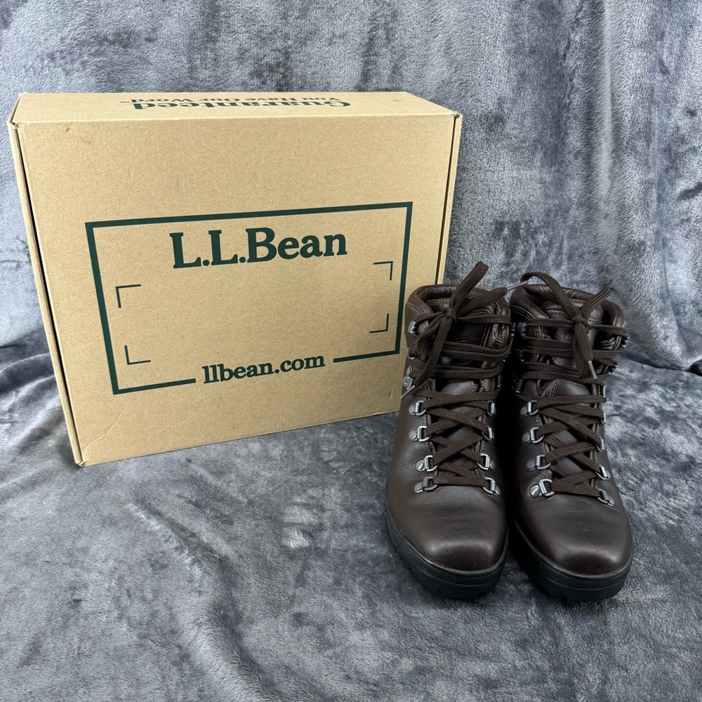 L.L. Bean Dark Brown Cresta Waterproof Hiking Boot 7M 156660 GTX/LEA LL Bean